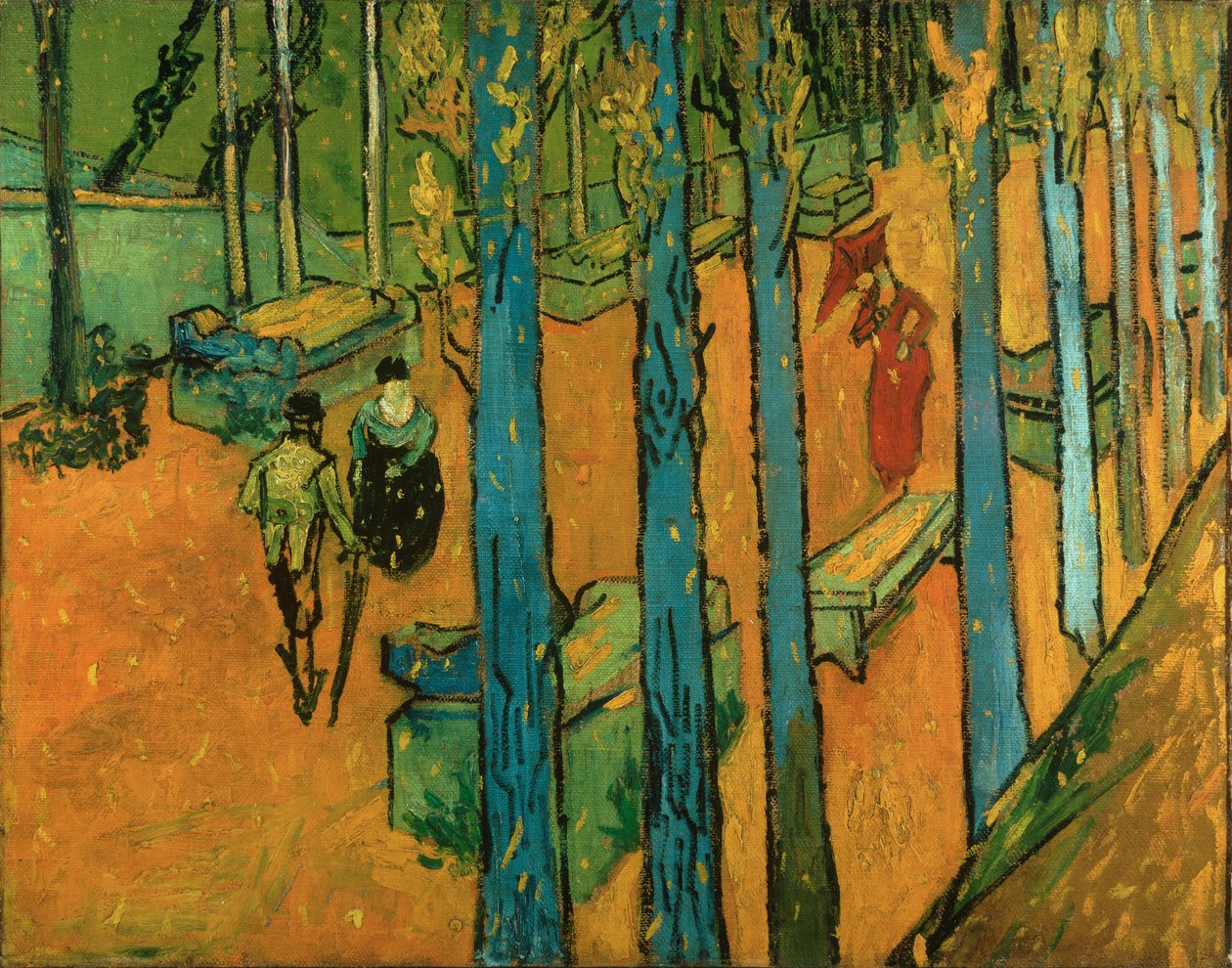 Düşen Sonbahar Yaprakları (Les Alyscamps) by Vincent van Gogh