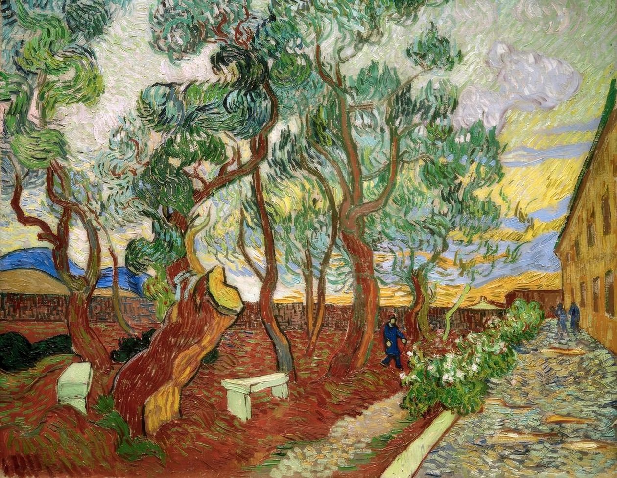Saint-Paul hastanesinin bahçesi by Vincent van Gogh