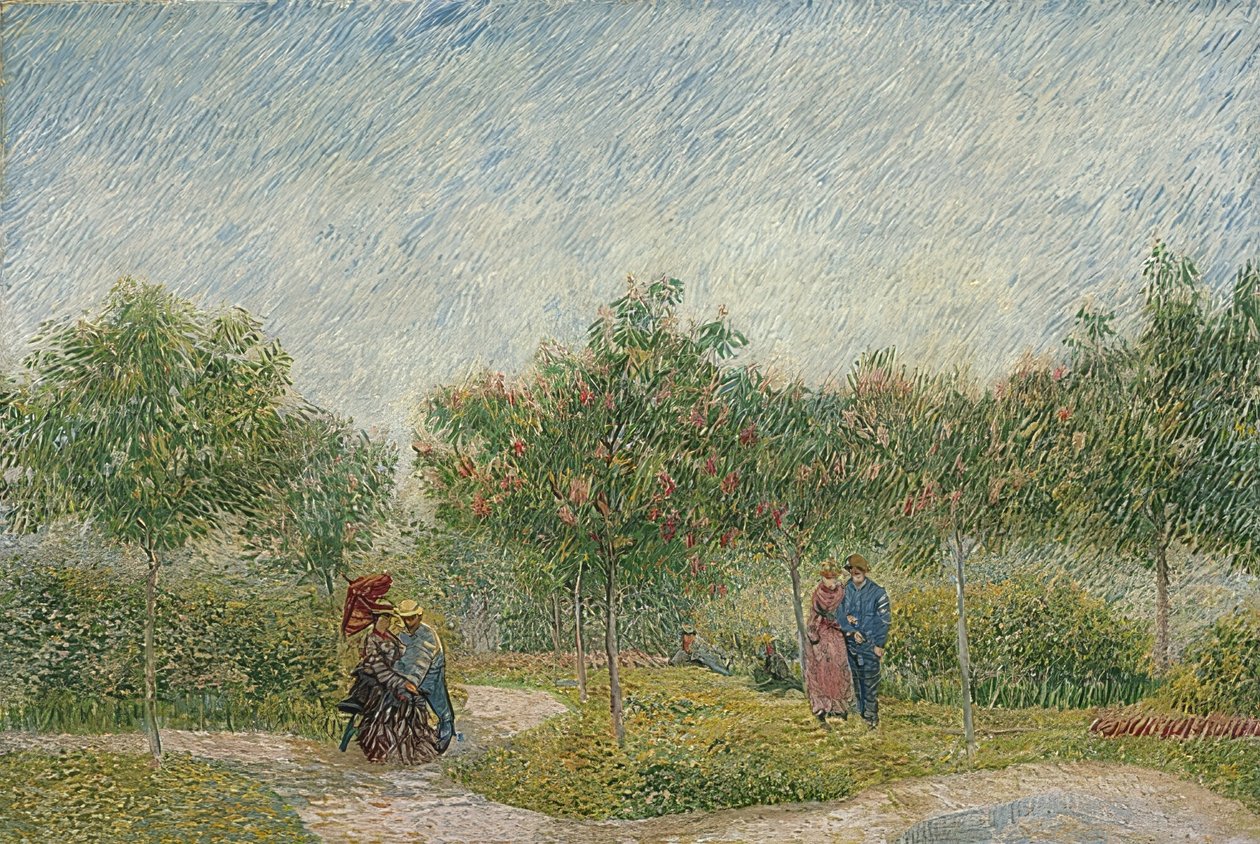 Çiftlerle bahçe: Saint-Pierre Meydanı. 1887 by Vincent van Gogh