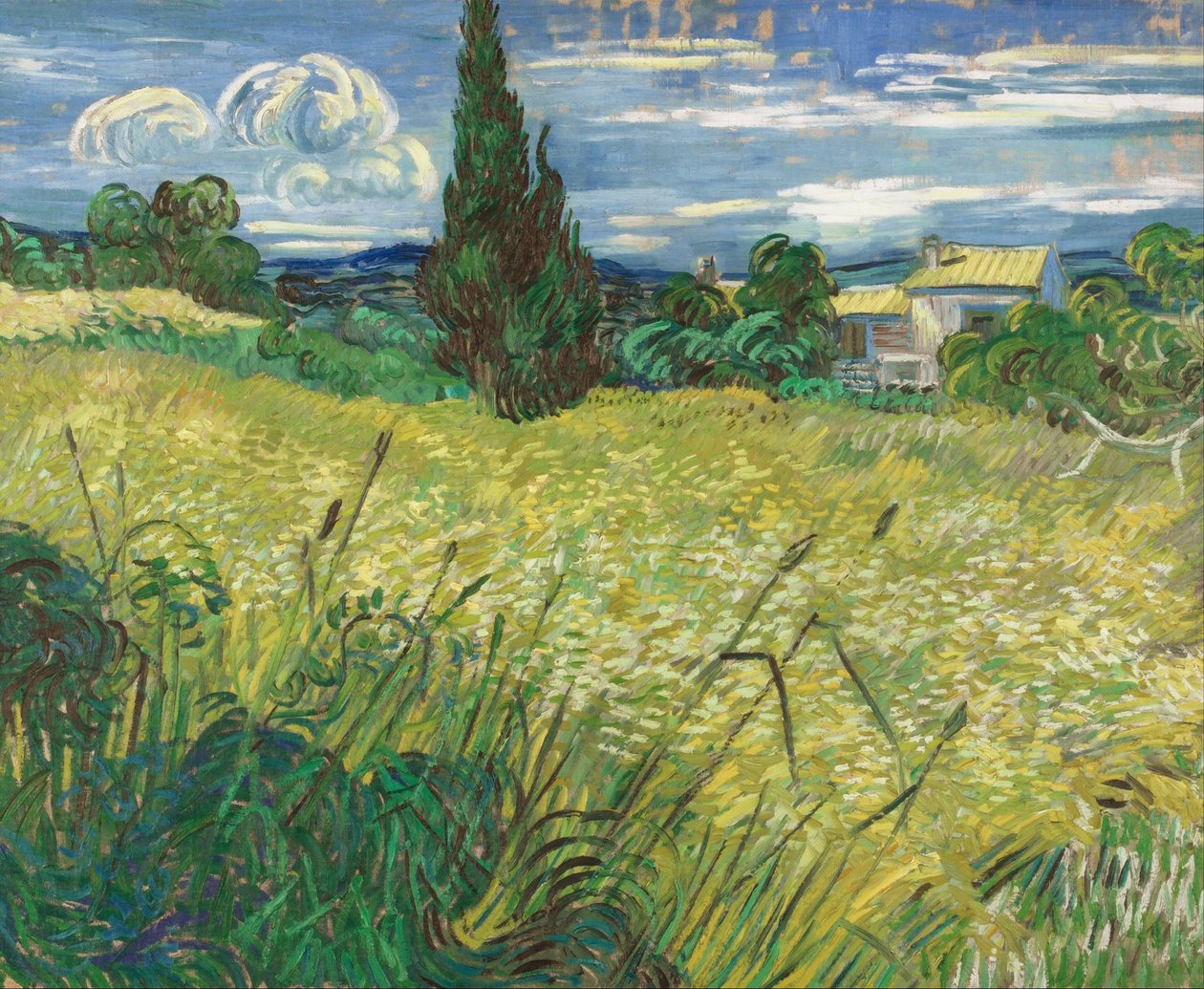 Selvi ile Yeşil Buğday Tarlası by Vincent van Gogh