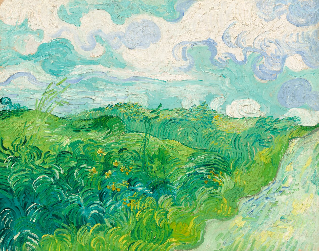 Yeşil Buğday Tarlaları, Auvers by Vincent van Gogh