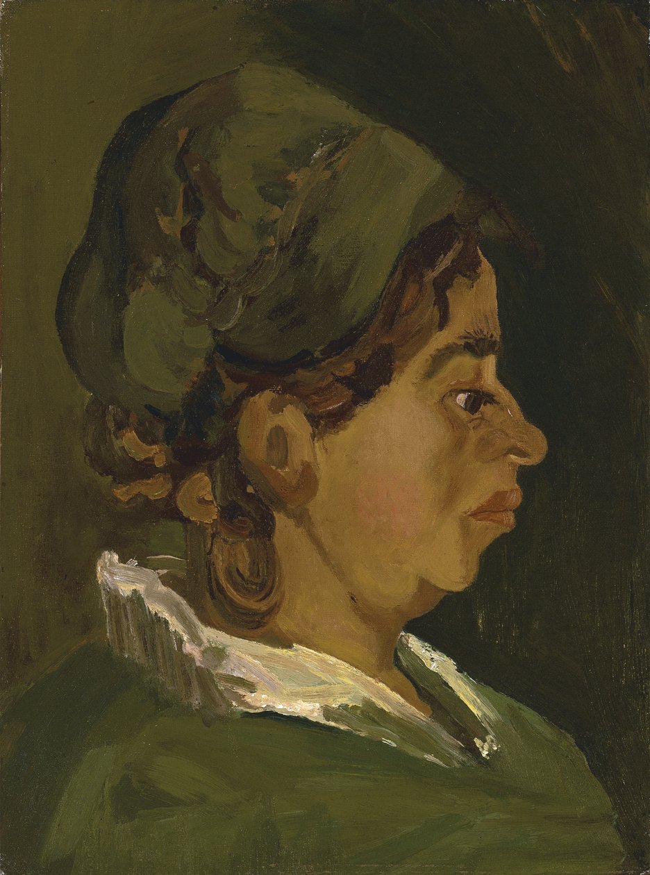 Bir Köylü Kadının Başı: Sağ Profil, 1884 by Vincent van Gogh