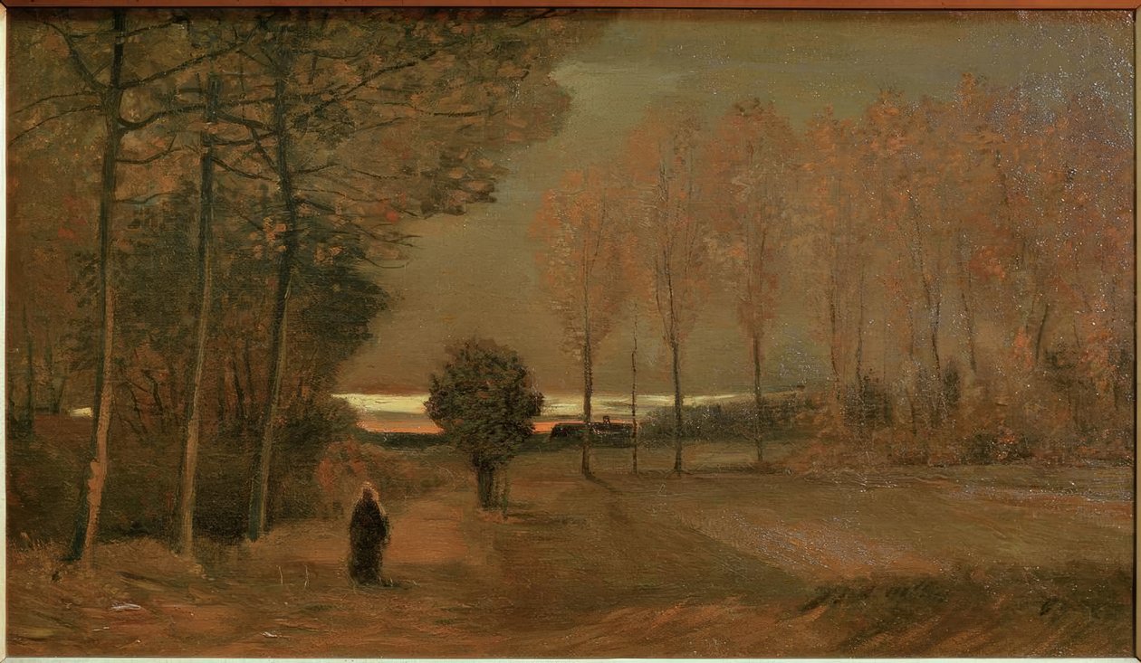 Akşamları sonbahar manzarası by Vincent van Gogh