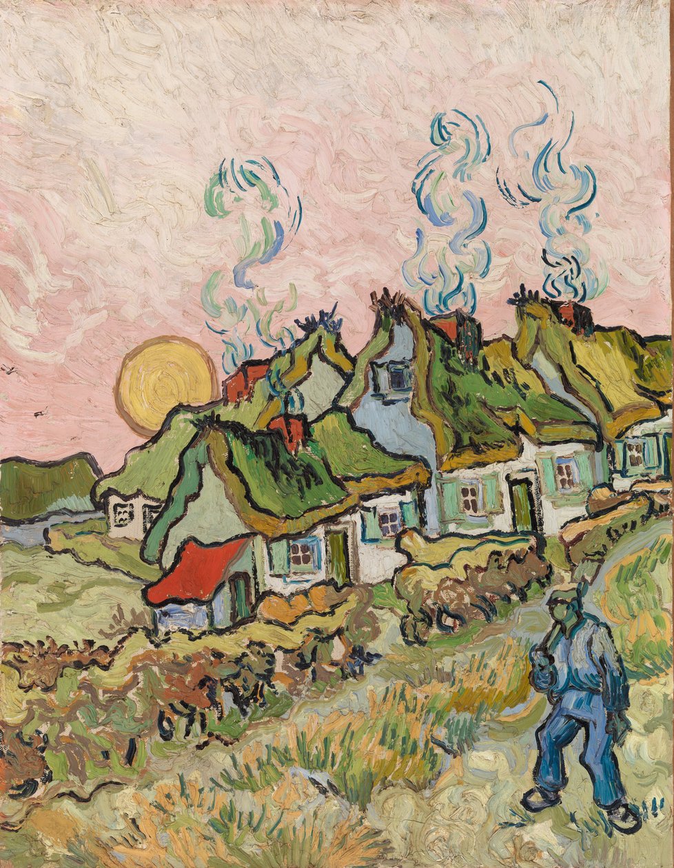 Evler ve Figür by Vincent van Gogh