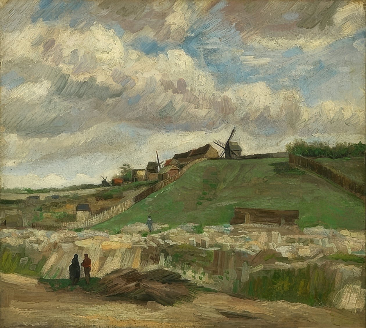 Taş ocağı ile Montmartre tepesi. Paris, Haziran-Temmuz 1886 by Vincent van Gogh