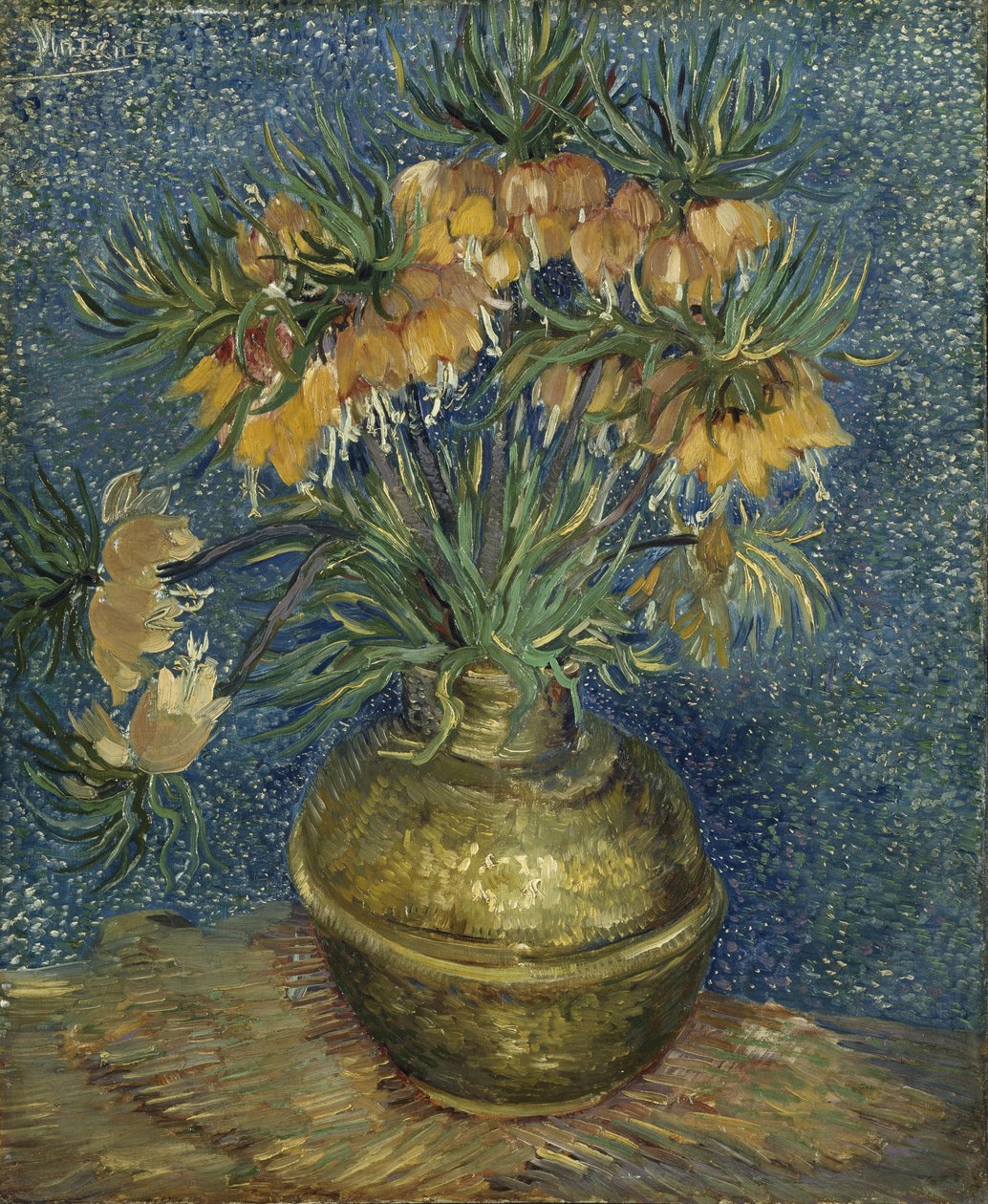 Bakır Vazoda İmparatorluk Fritillaries, 1887 by Vincent van Gogh
