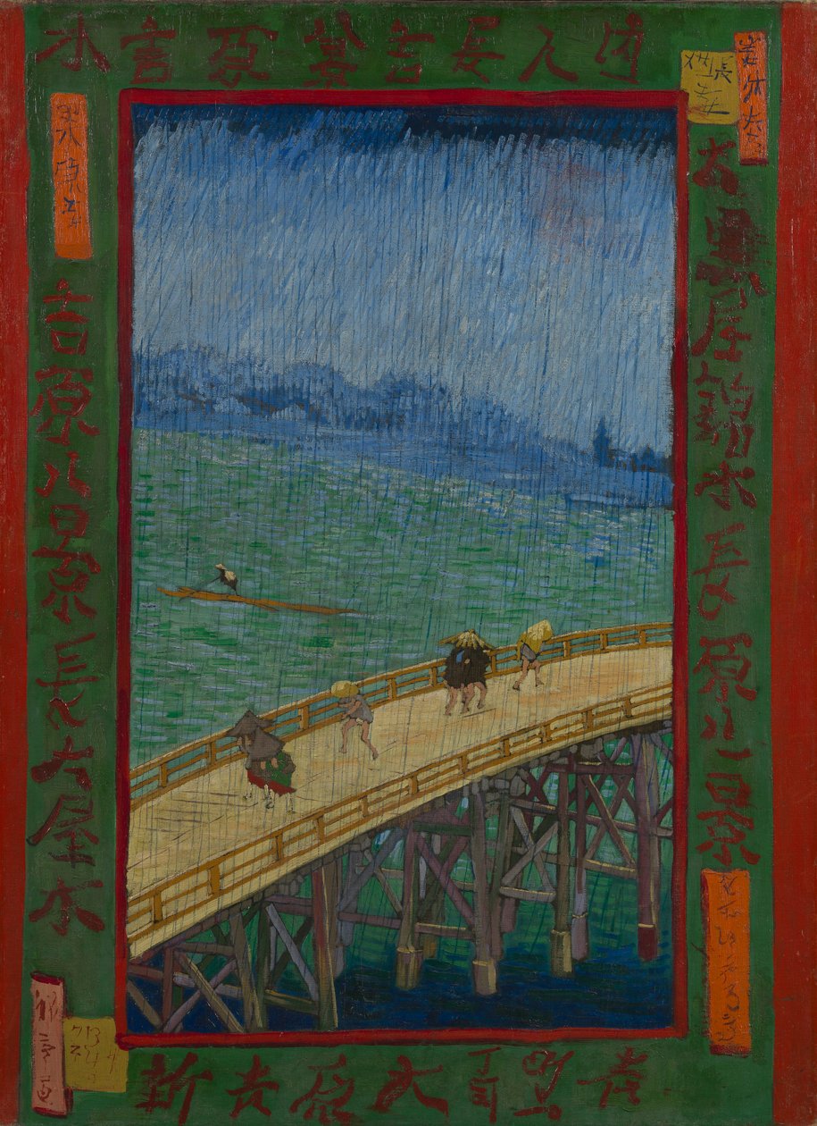 Japonaiserie: Yağmurda Köprü (Hiroshige