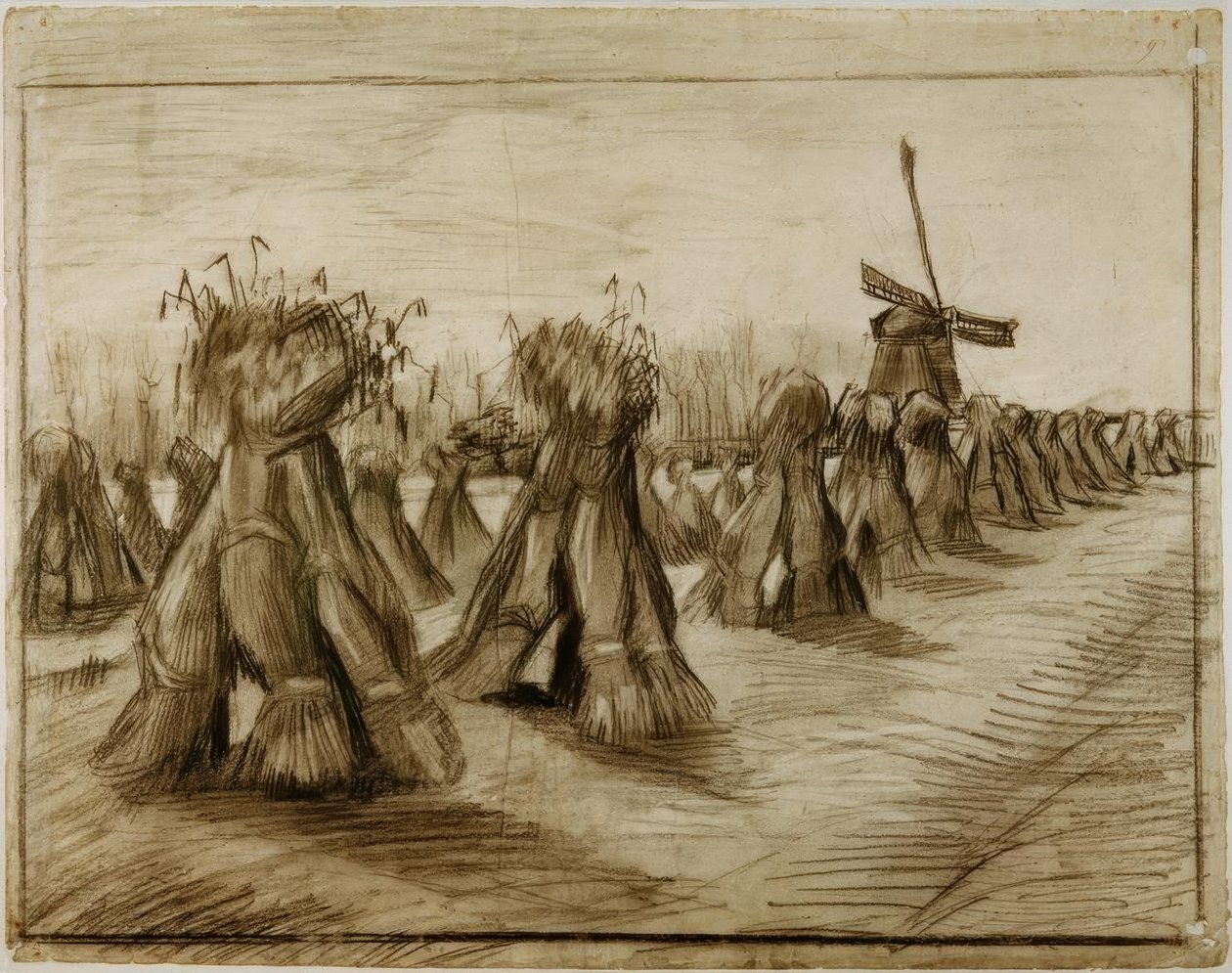 Tahıl ve yel değirmeni demeti by Vincent van Gogh