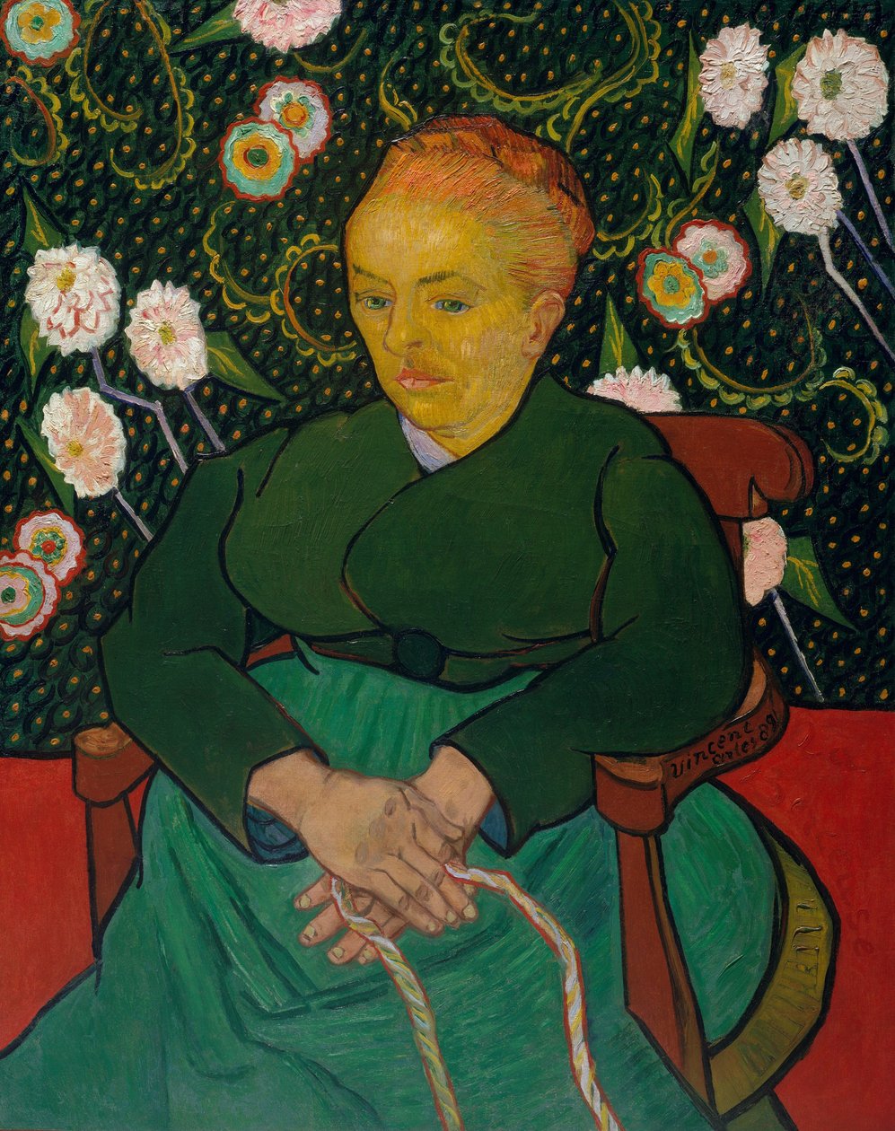 Beşiği Sallayan La Berceuse Kadın, Augustine-Alix Pellicot Roulin, 1851-1930, 1889. by Vincent van Gogh