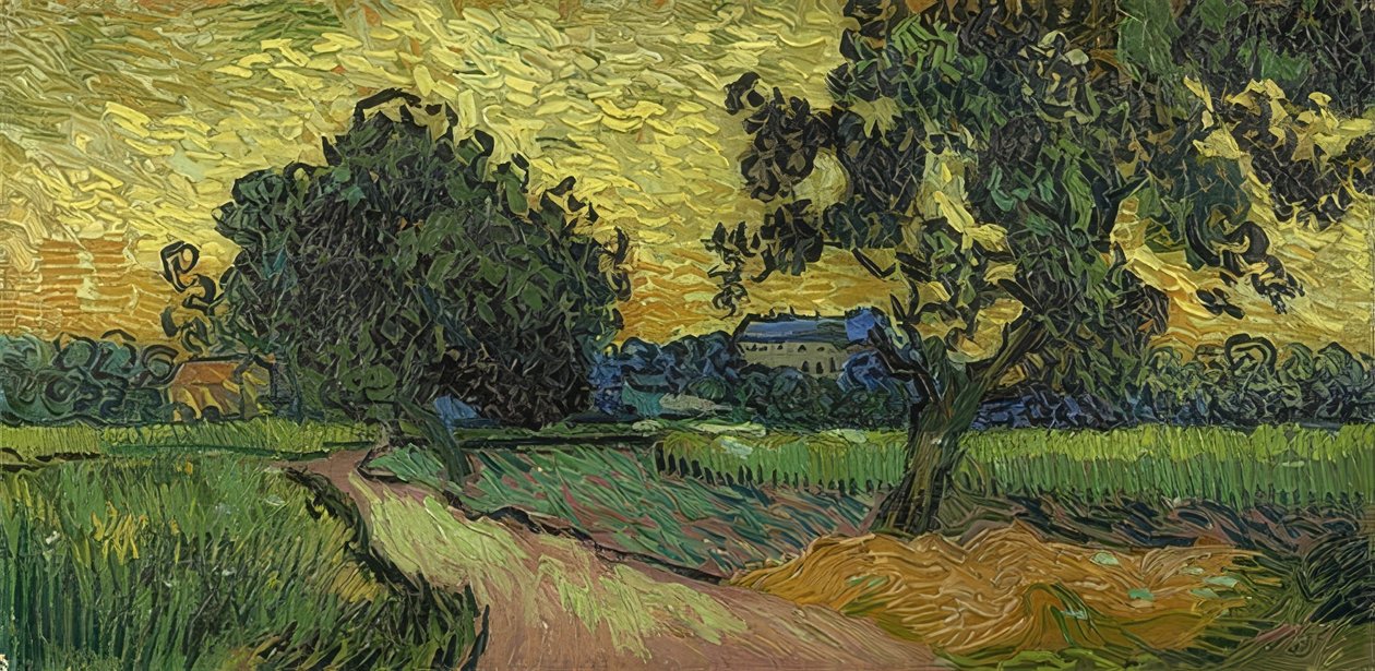 Alacakaranlıkta manzara. 1890 by Vincent van Gogh