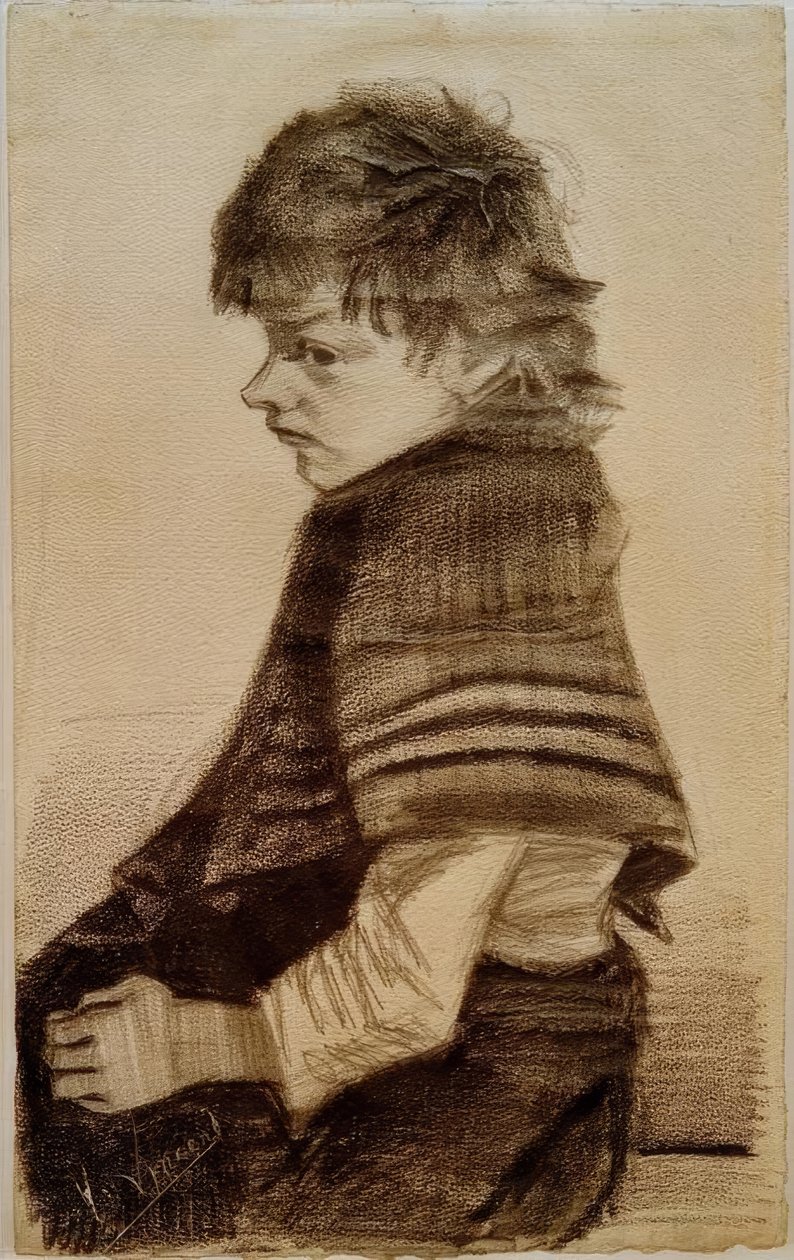 Bir şal ile kız by Vincent van Gogh