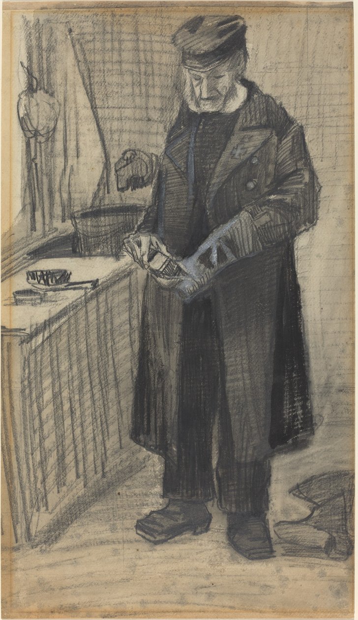 Botu Parlatan Adam, 1882. by Vincent van Gogh
