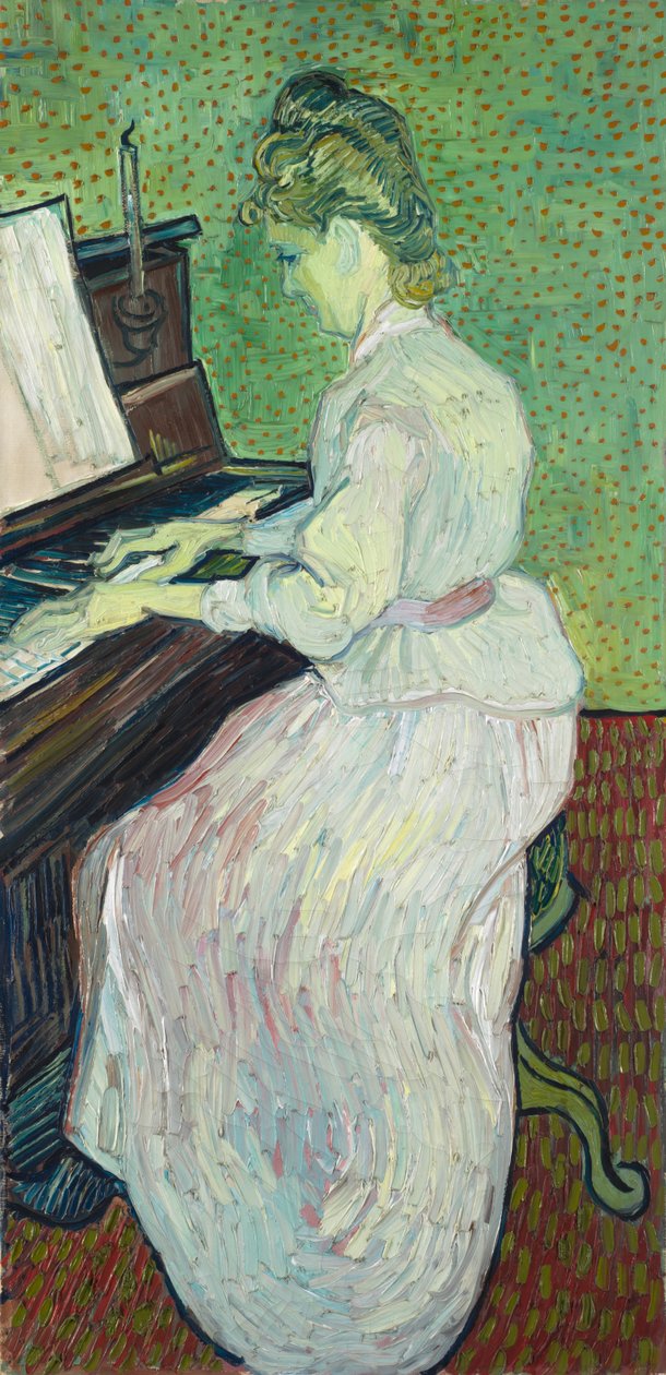 Marguerite Gachet Piyanoda, 1890 by Vincent van Gogh