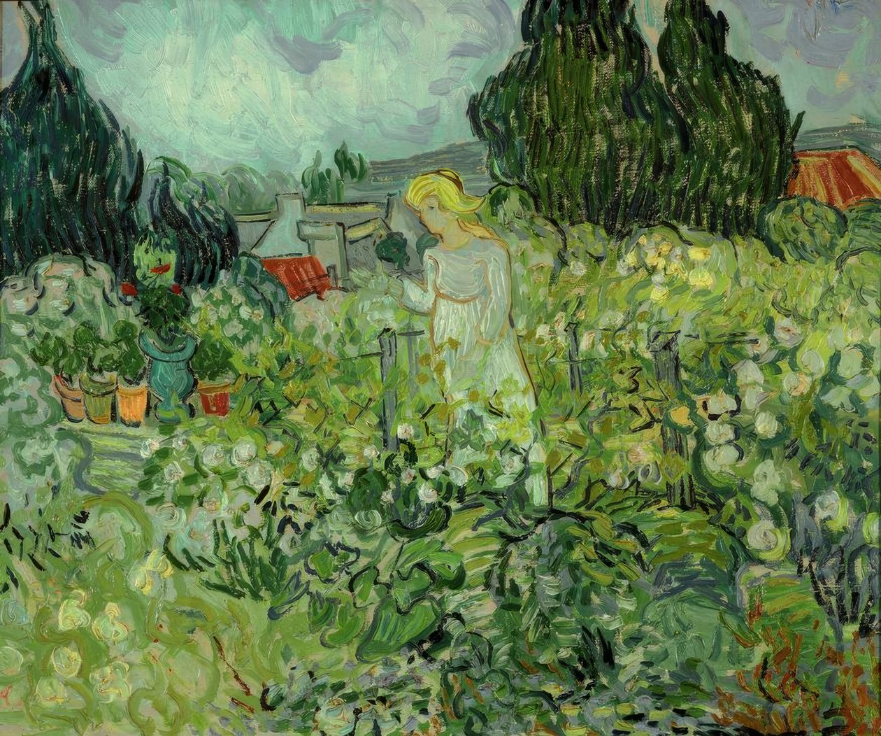 Marguerite Gachet bahçesinde by Vincent van Gogh