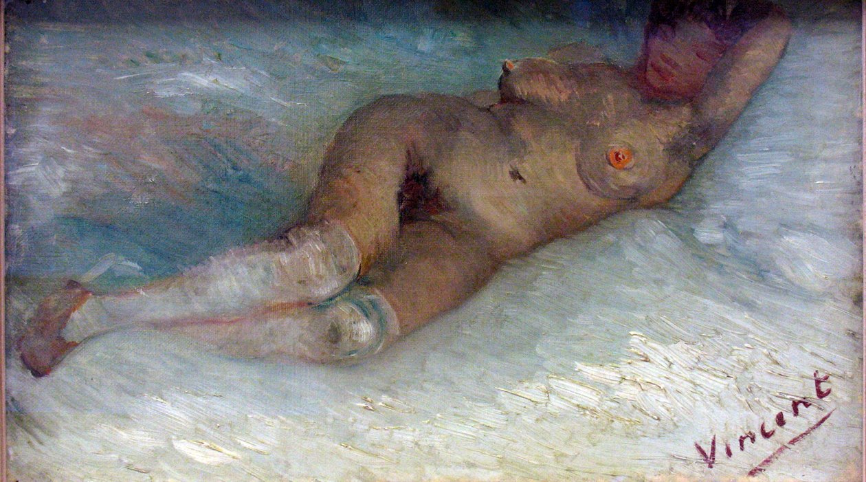 ""Nu couche"" (yaslanmış çıplak) Peinture de Vincent van Gogh (1853-1890) 1887 kroller-muller Museum Otterlo, Pays-Bas by Vincent van Gogh