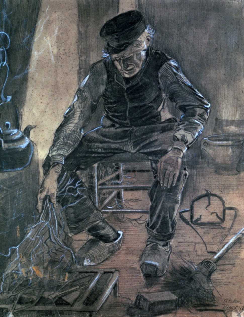 Yaşlı Adam Woodling Wood, 1881 by Vincent van Gogh