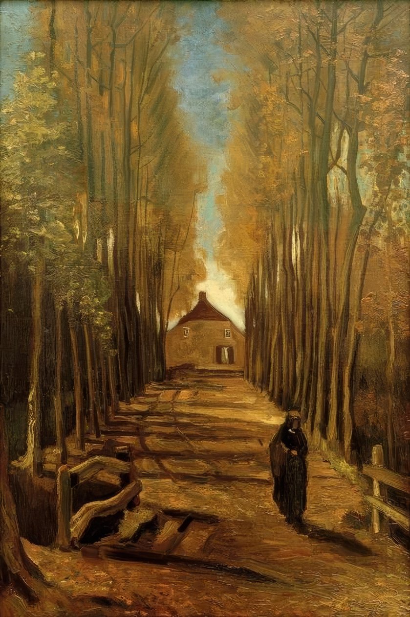 Sonbaharda kavak caddesi by Vincent van Gogh