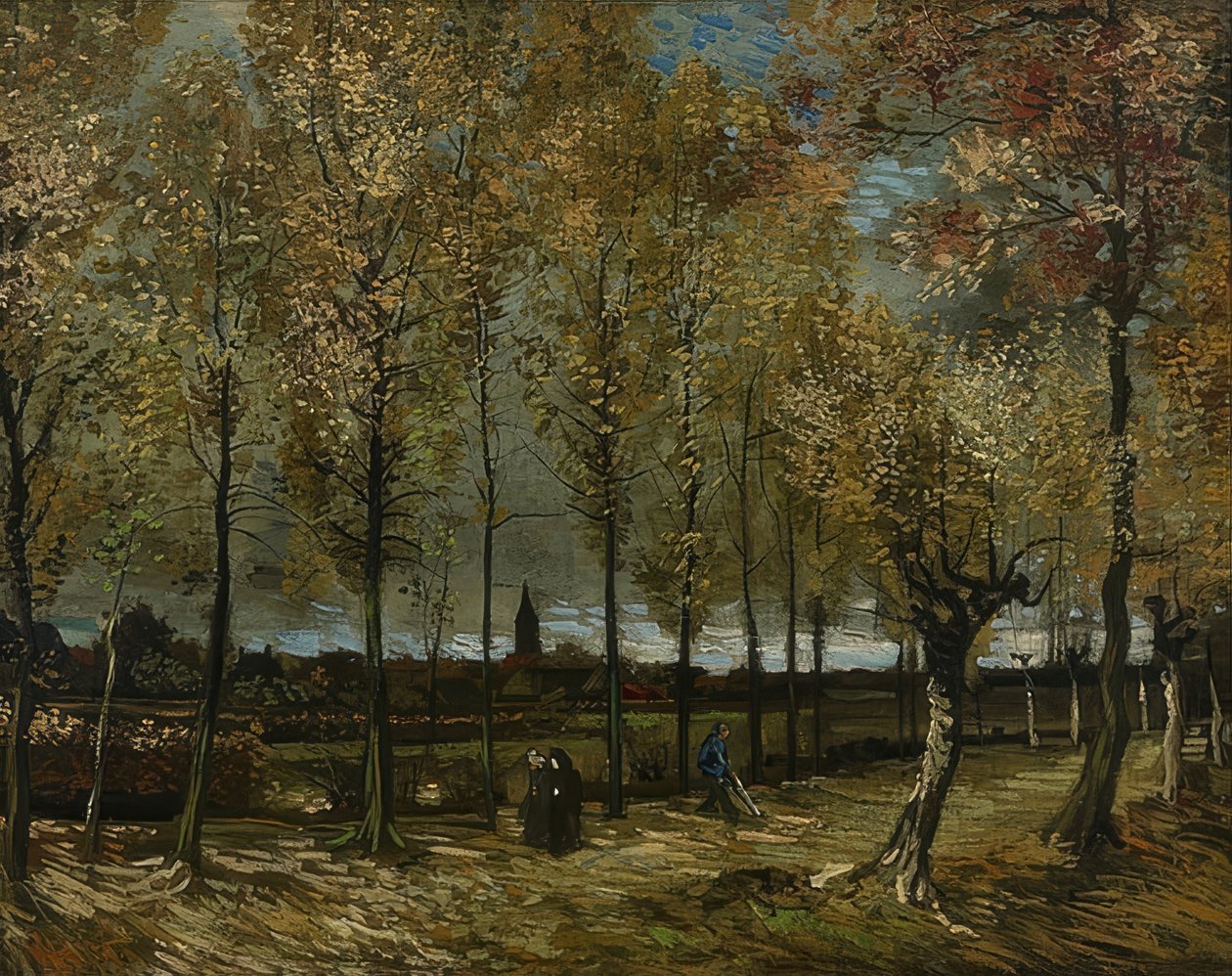 Nuenen yakınlarındaki kavaklar. 1885 by Vincent van Gogh