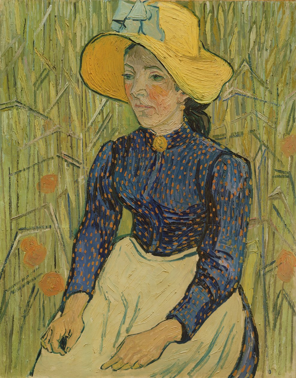 Hasır Şapkalı Köylü Kız, 1890 by Vincent van Gogh