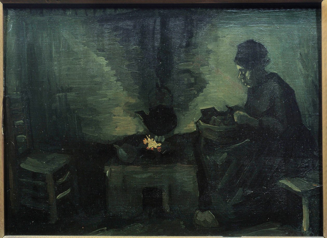 Ahşap Üzerine Köylü Peiture Marouflee, Vincent van Gogh (1853-1890) 1885 Sun. 0,29x0,4 m Paris, Musee d
