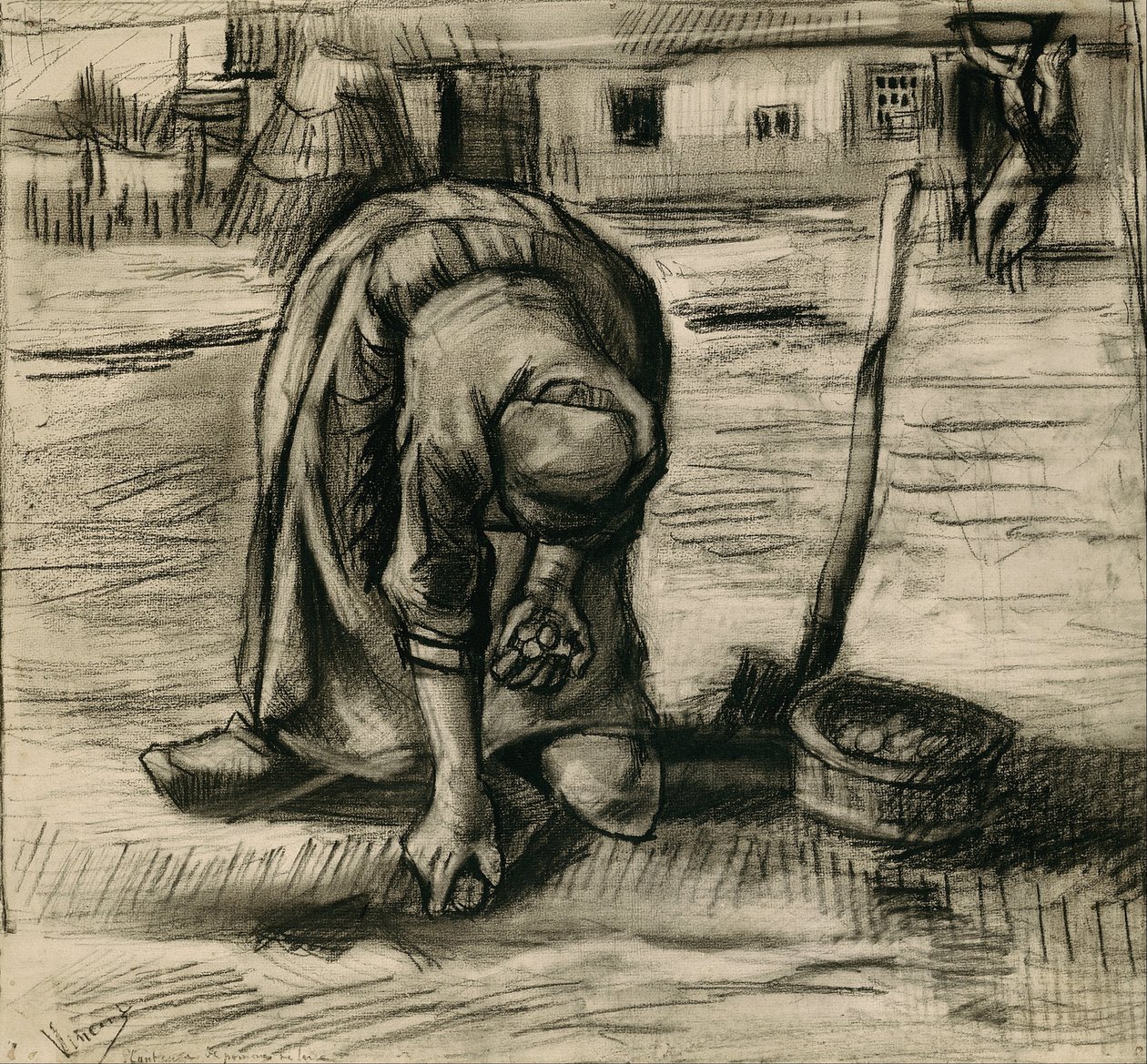 Patates Diken Köylü Kadın by Vincent van Gogh