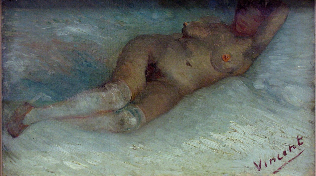 yaslanmış çıplak by Vincent van Gogh