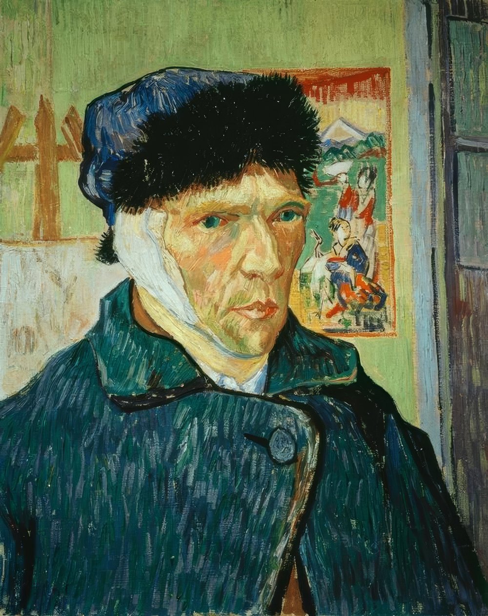 Bandajlı kulaklı otoportre by Vincent van Gogh