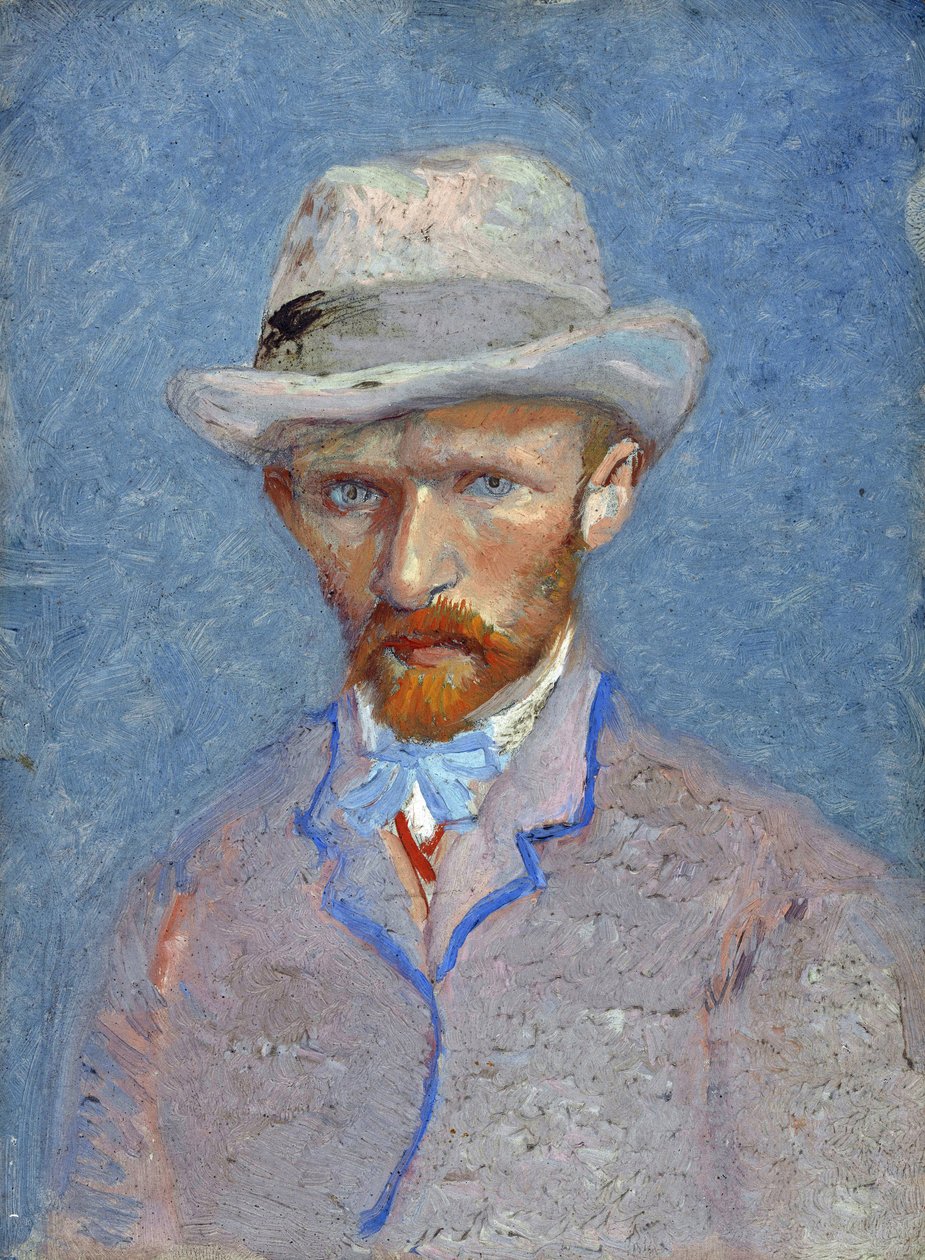 Otoportre par Gogh, Vincent, van (1853-1890). Karton üzeri yağlı boya, ebat : 19x14,1 by Vincent van Gogh