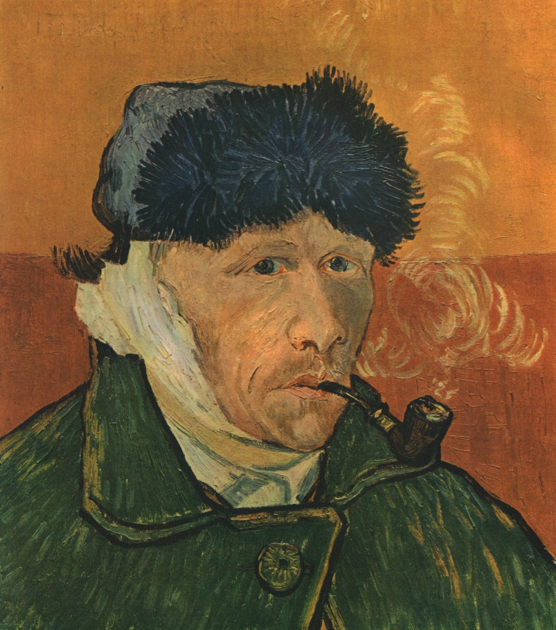 Sargılı Kulaklı ve Borulu Otoportre, Şubat 1889, 1947. by Vincent van Gogh