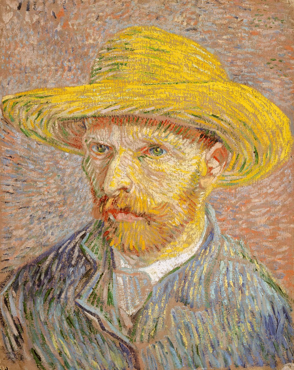 Hasır Şapkalı Otoportre by Vincent van Gogh