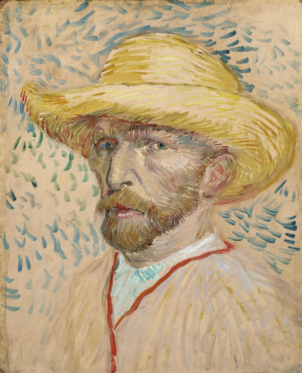Hasır Şapkalı Otoportre by Vincent van Gogh