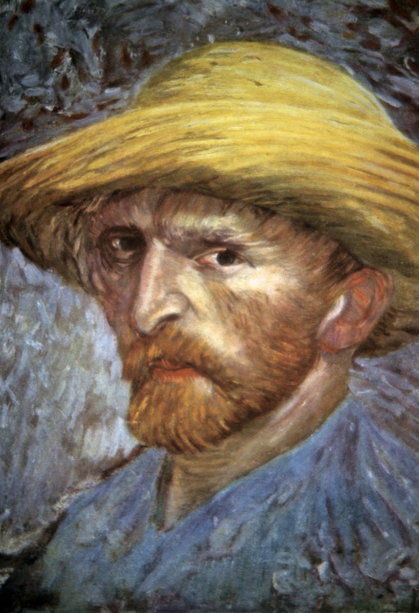 Hasır Şapkalı Otoportre, 1887 by Vincent van Gogh