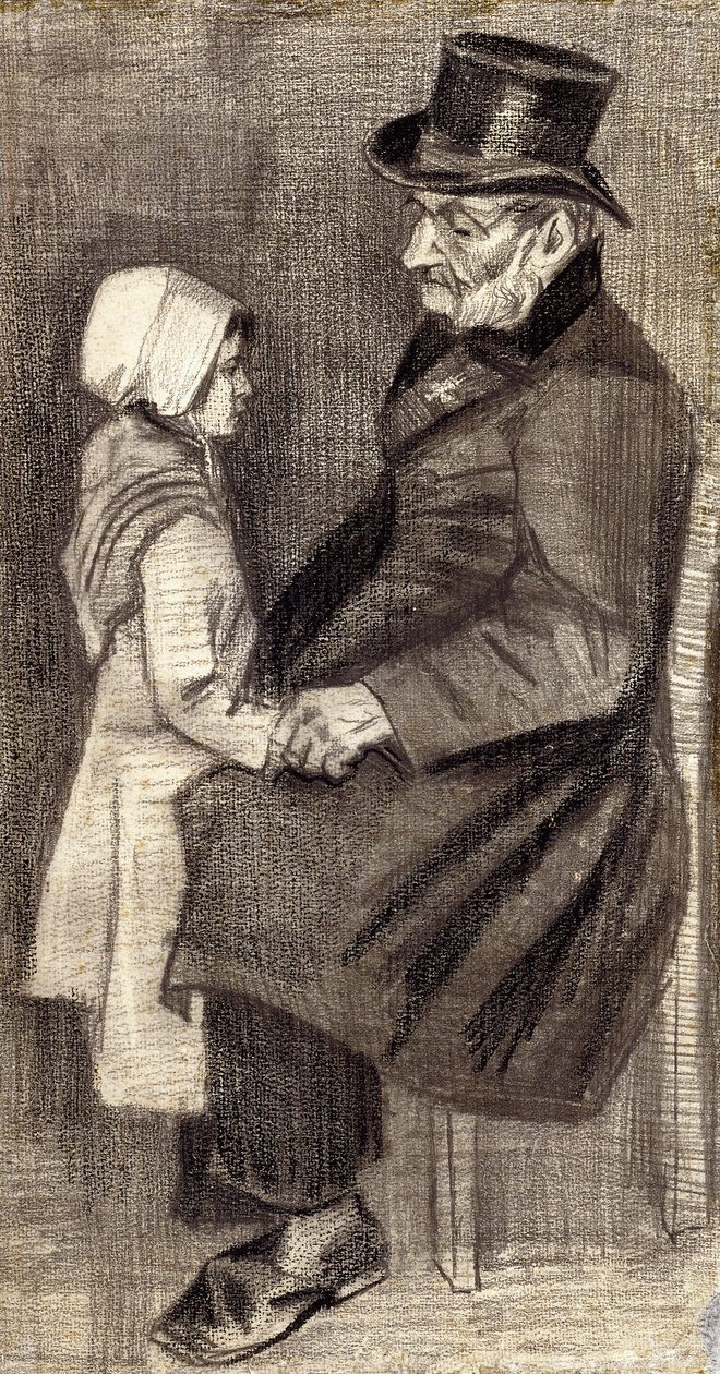 Küçük Kızla Oturan Adam; Kızla Oturan Adam, 1882 by Vincent van Gogh