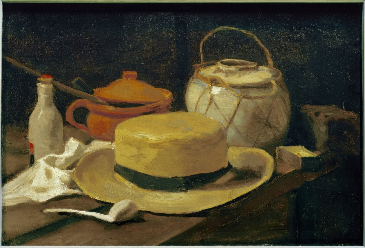 Sarı hasır şapka ile natürmort by Vincent van Gogh