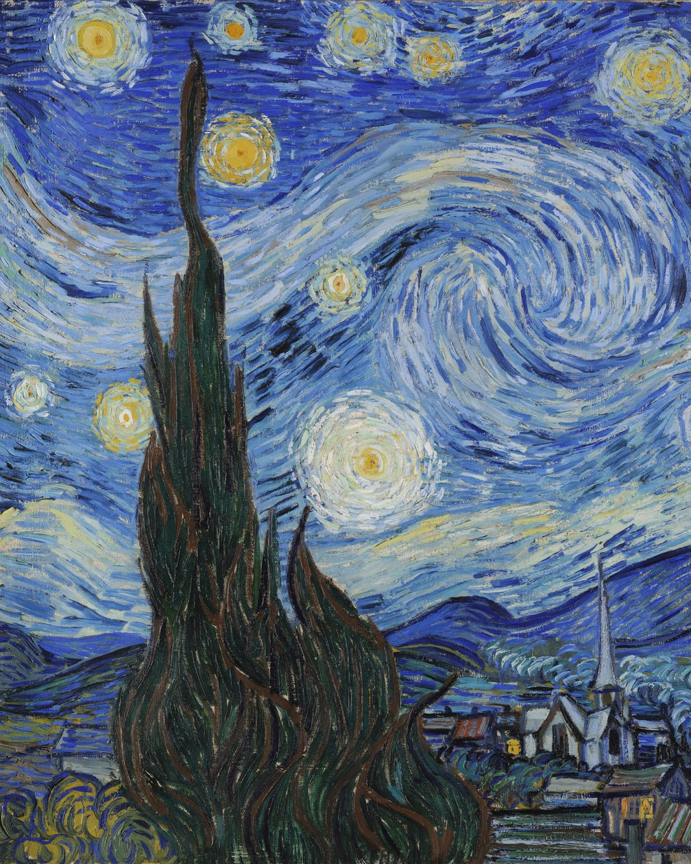 Yıldızlı Gece, Haziran 1889 (tuval üzerine yağlı boya) (702746 detayı) by Vincent van Gogh