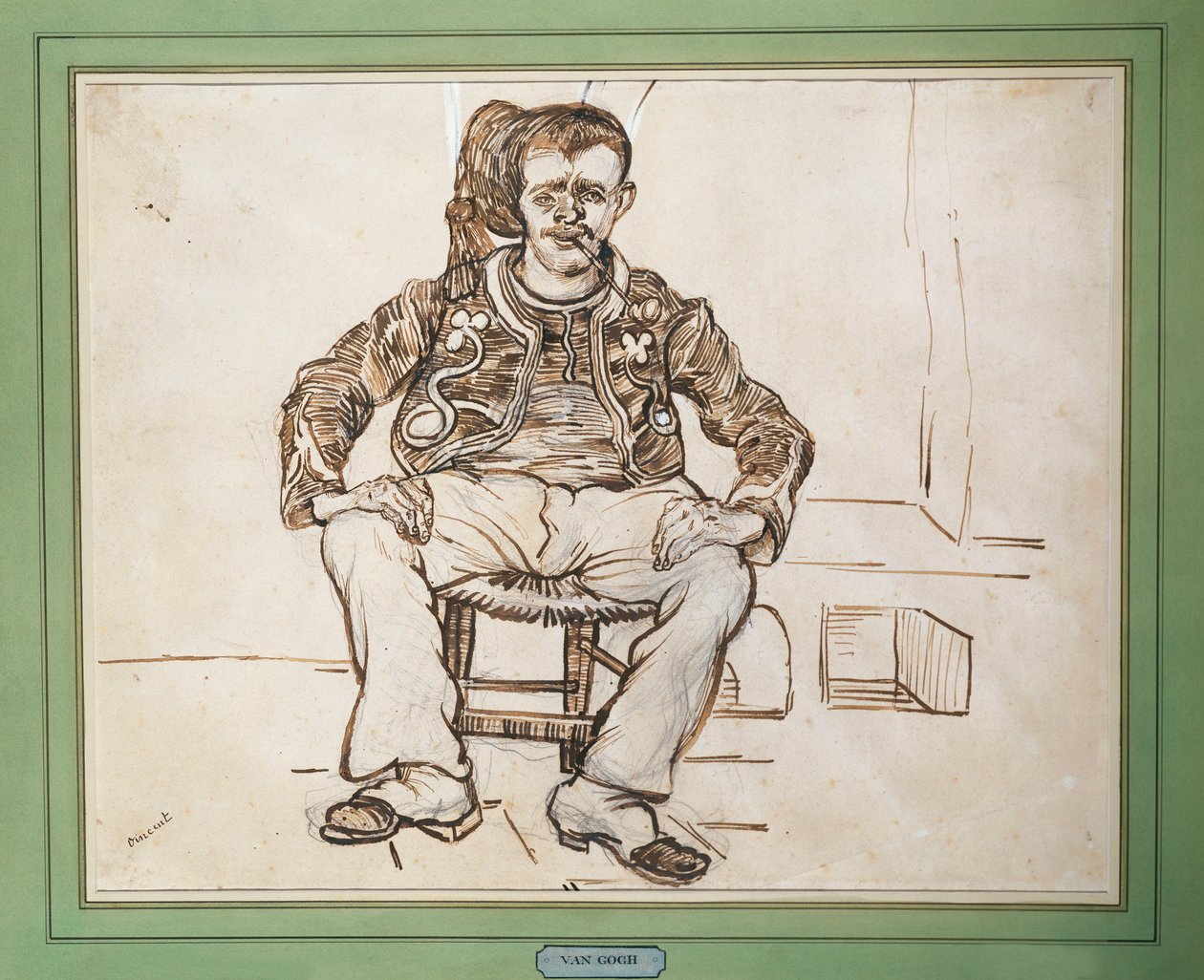 Zouave, oturmuş, 1888 by Vincent van Gogh