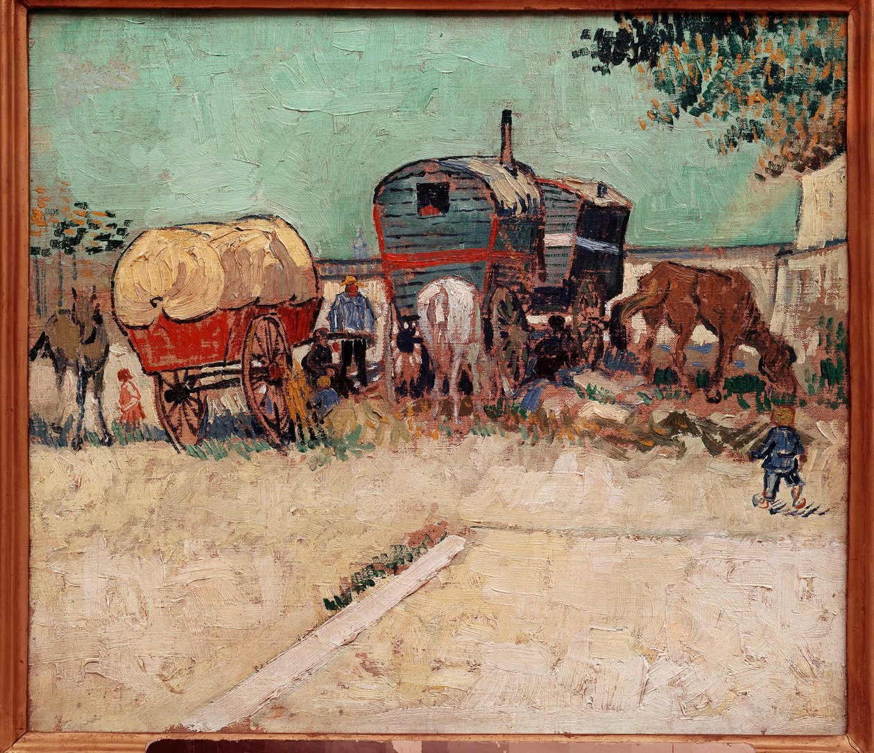 Karavanlar, Arles yakınlarında bir bohem kampı. Vincent Van Gogh