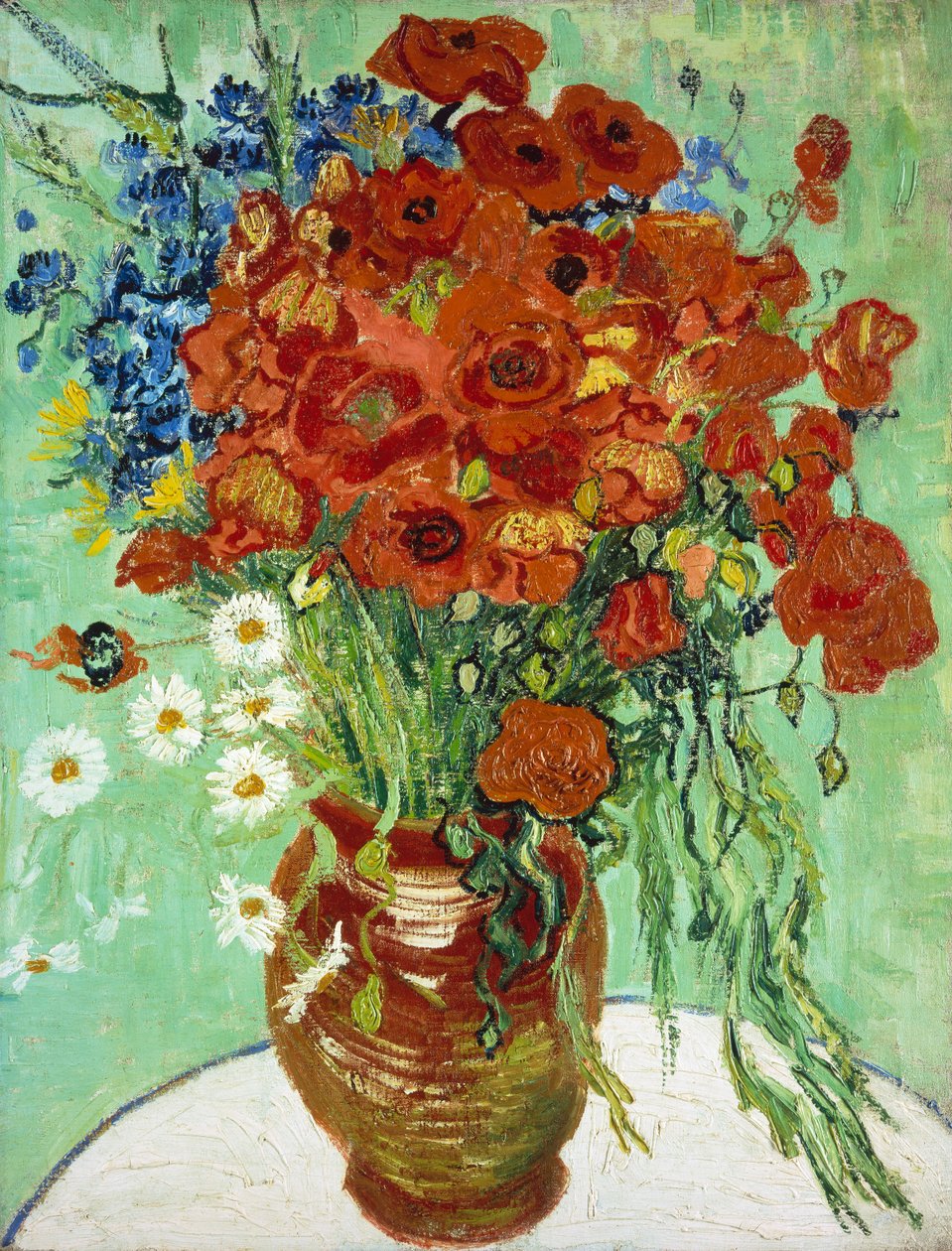 Peygamber Çiçeği ve Haşhaşlı Vazo by Vincent van Gogh