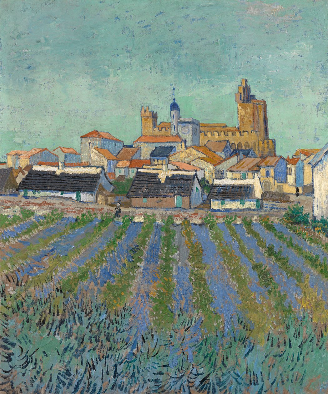 Saintes-Maries-de-la-Mer manzarası by Vincent van Gogh