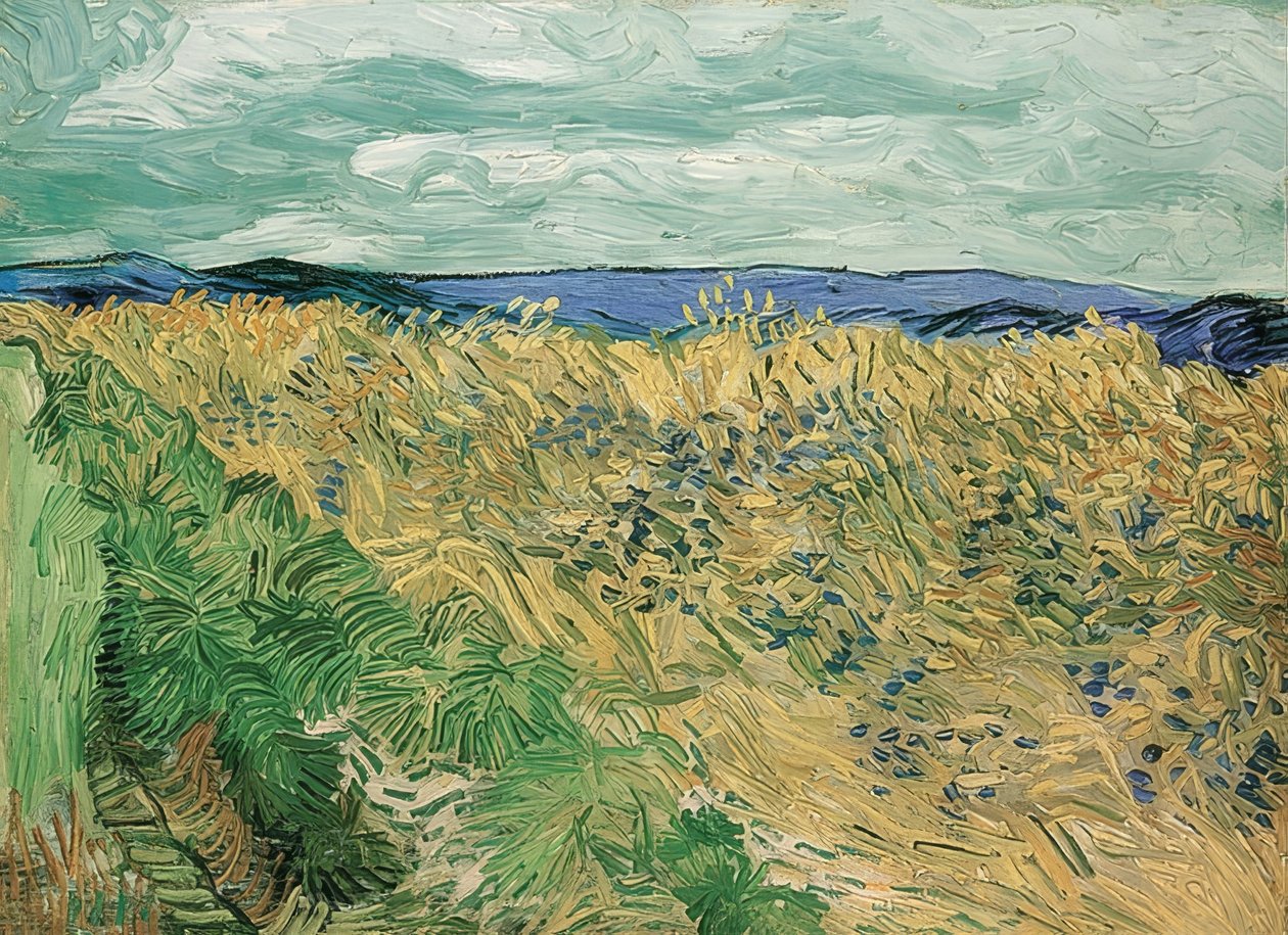 Peygamber çiçekli buğday tarlası, Auvers-sur-Oise. 1890 by Vincent van Gogh