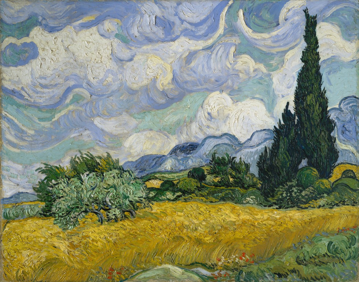 Selvili Buğday Tarlası, 1889. by Vincent van Gogh