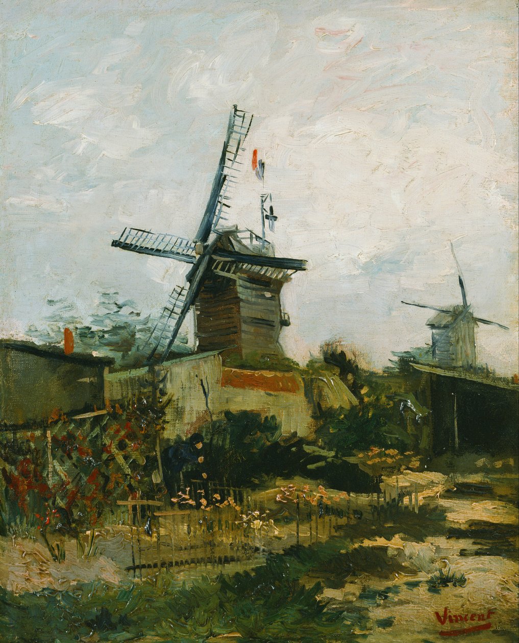 Montmartre üzerinde yel değirmenleri by Vincent van Gogh