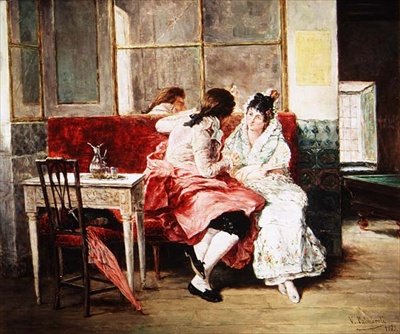 19. Yüzyılın Merkez Kafesi by Vincente Gonzalez Palmaroli