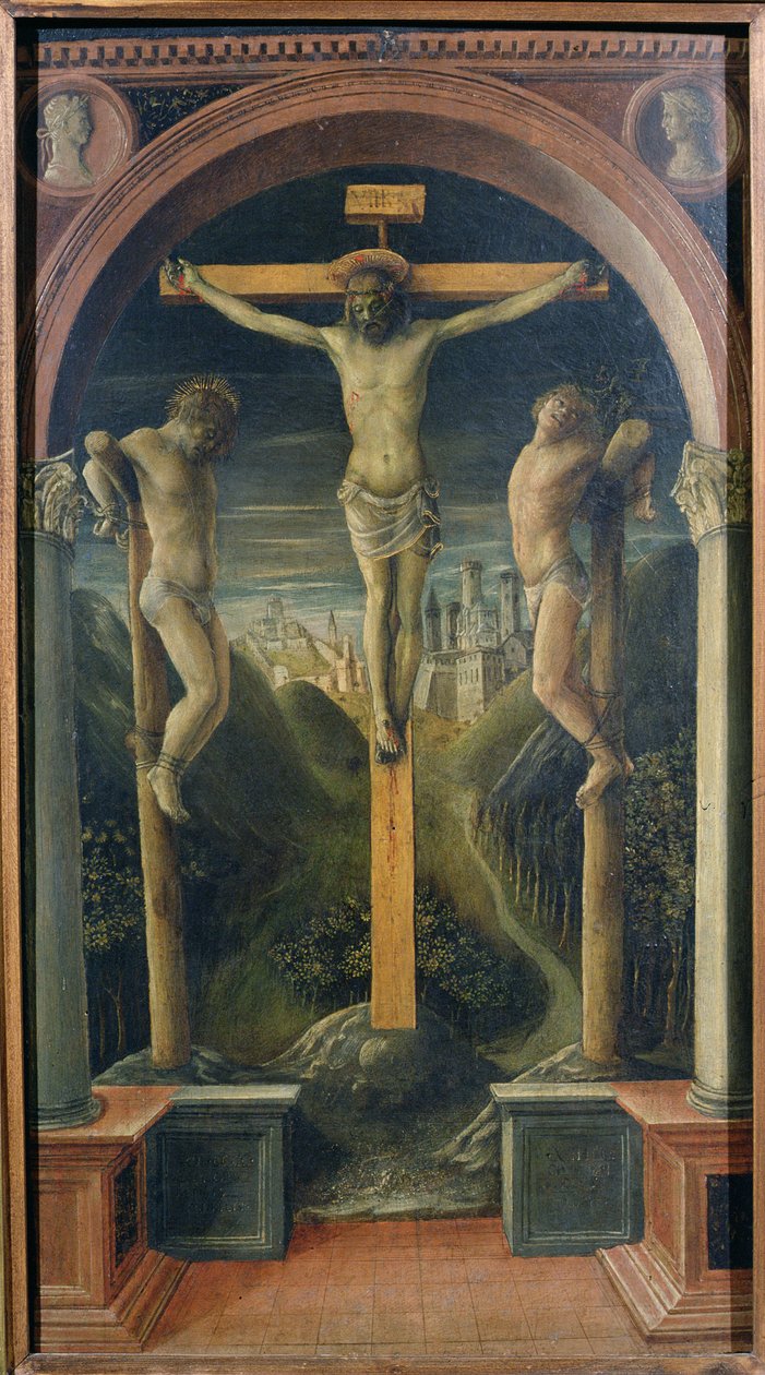 Üç Haç, 1456 (panelde mizaç) by Vincenzo Foppa