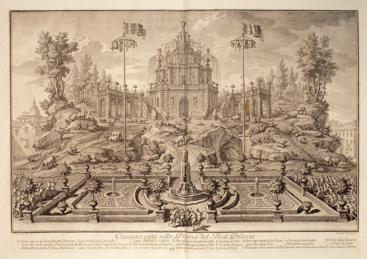 Giuseppe Vasi (1710-82) tarafından oyulmuş Narrazione delle Solemni Reali Feste