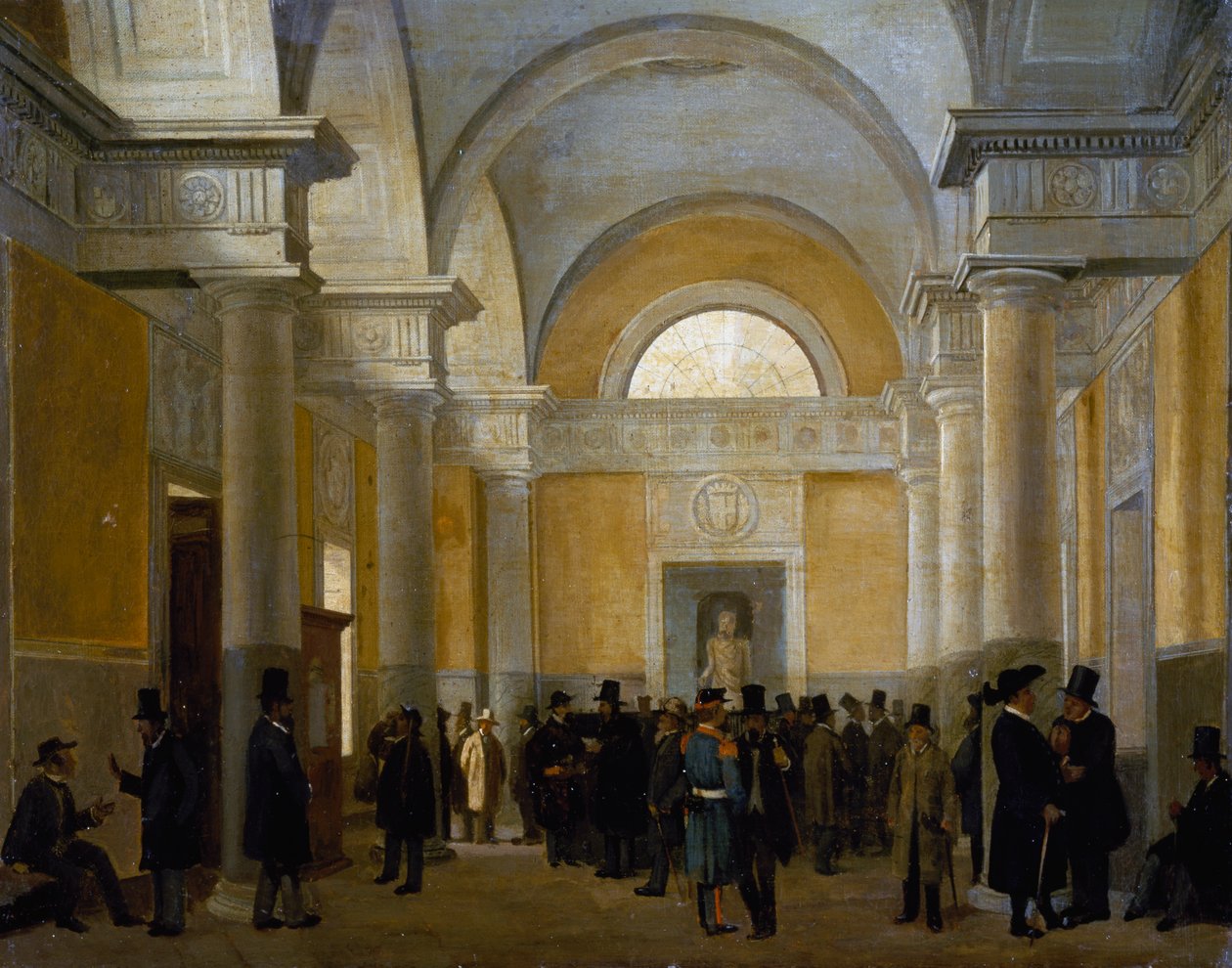 Napoli'deki Palazzo San Giacomo'nun içi by Vincenzo Abbati