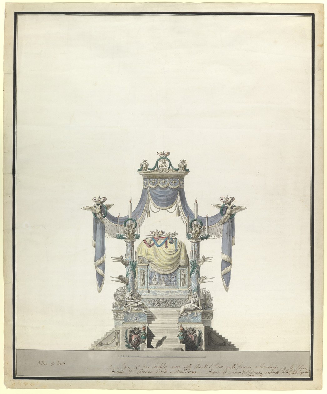 İmparatoriçe Büyük Katerina için Katafalk 1729-1796, 1796 by Vincenzo Brenna
