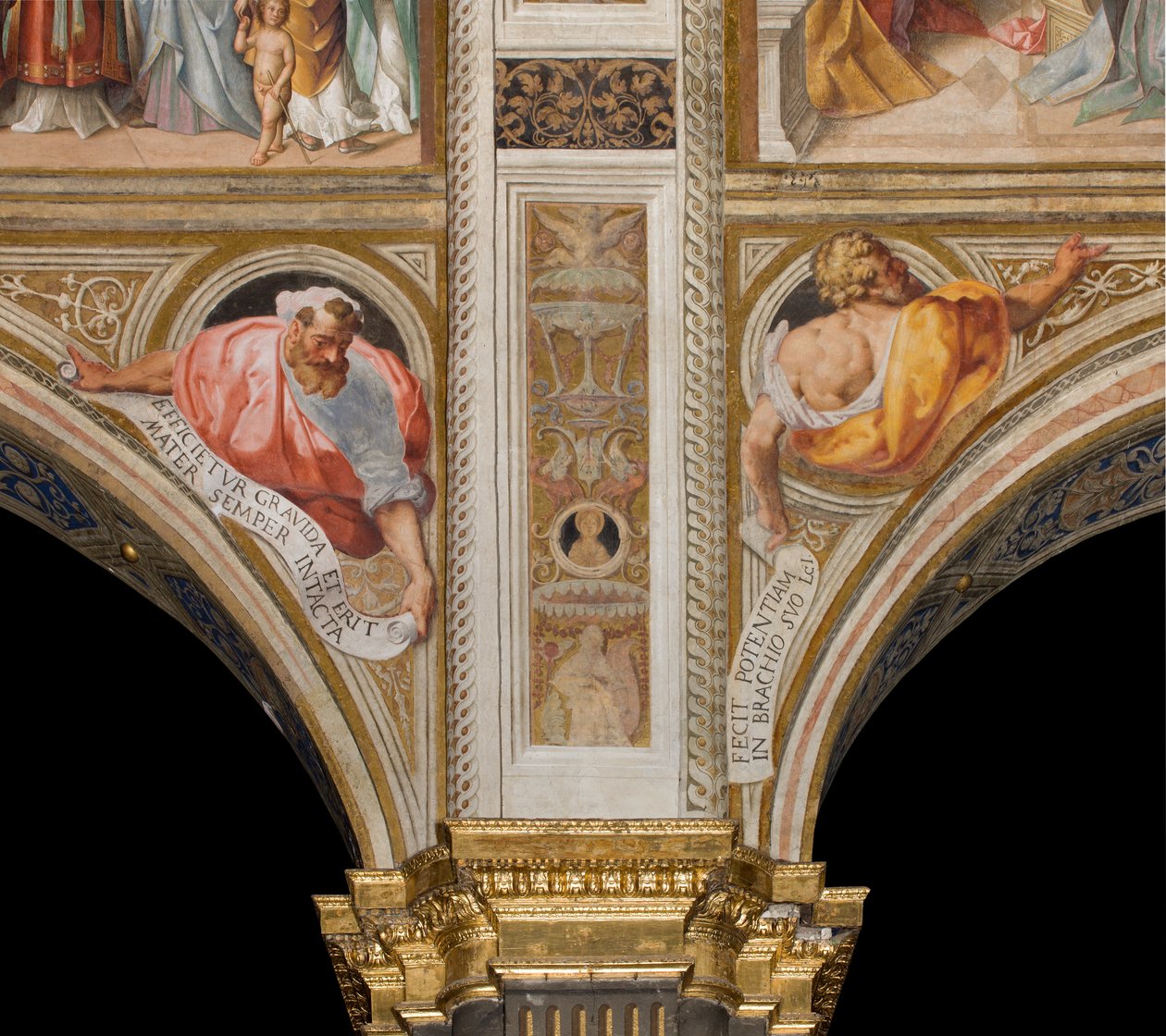 Orta Nef, Plume İkinci ve Üçüncü Açıklık Kuzey, Vincenzo Campi 1573, Peygamberli Büstler by Vincenzo Campi