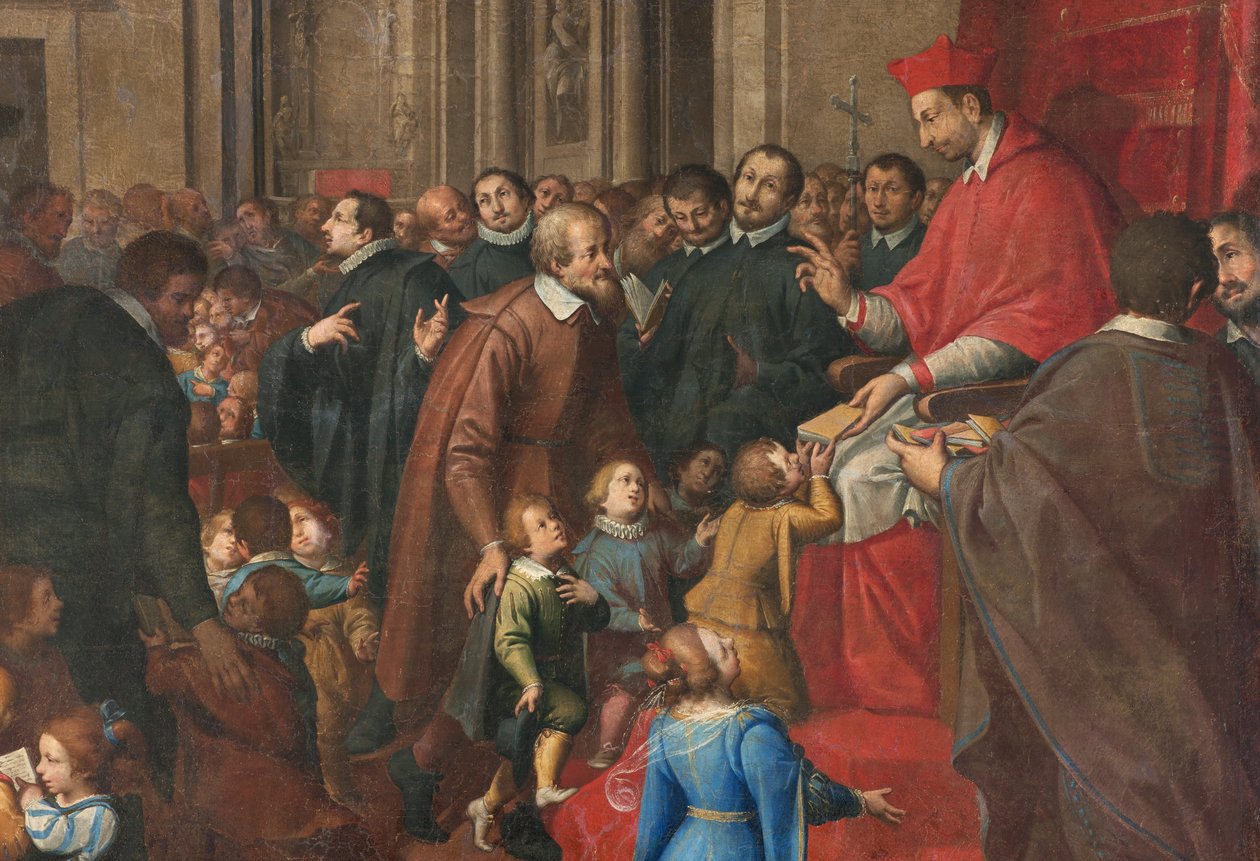 Milano, San Francesco da Paola Kilisesi, Fratelli Campi, San Carlo, Hristiyan doktrini okulunu kurar by Vincenzo and Campi Antonio Campi