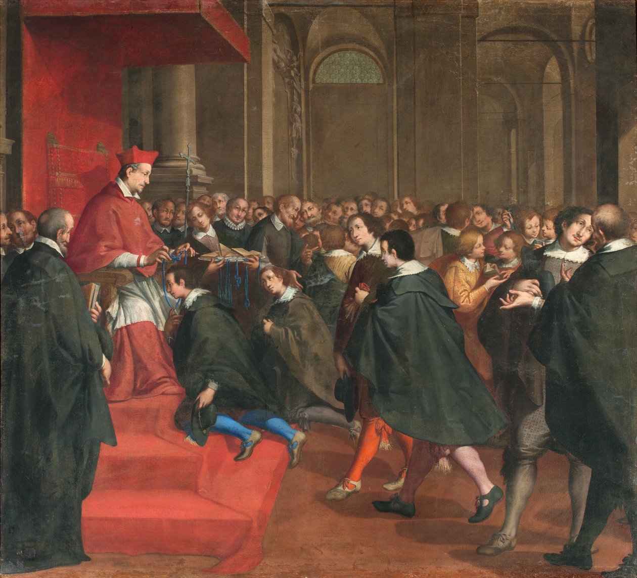 Milan, San Francesco da Paola Kilisesi, Fratelli Campi, Kardinal Federico, Hıristiyan doktrininin ustaları grubunu organize ediyor by Vincenzo and Campi Antonio Campi